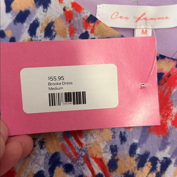 Ces Femme Puff Sleeve Boutique Mini Dress New with tags size medium - Picture 5 of 8